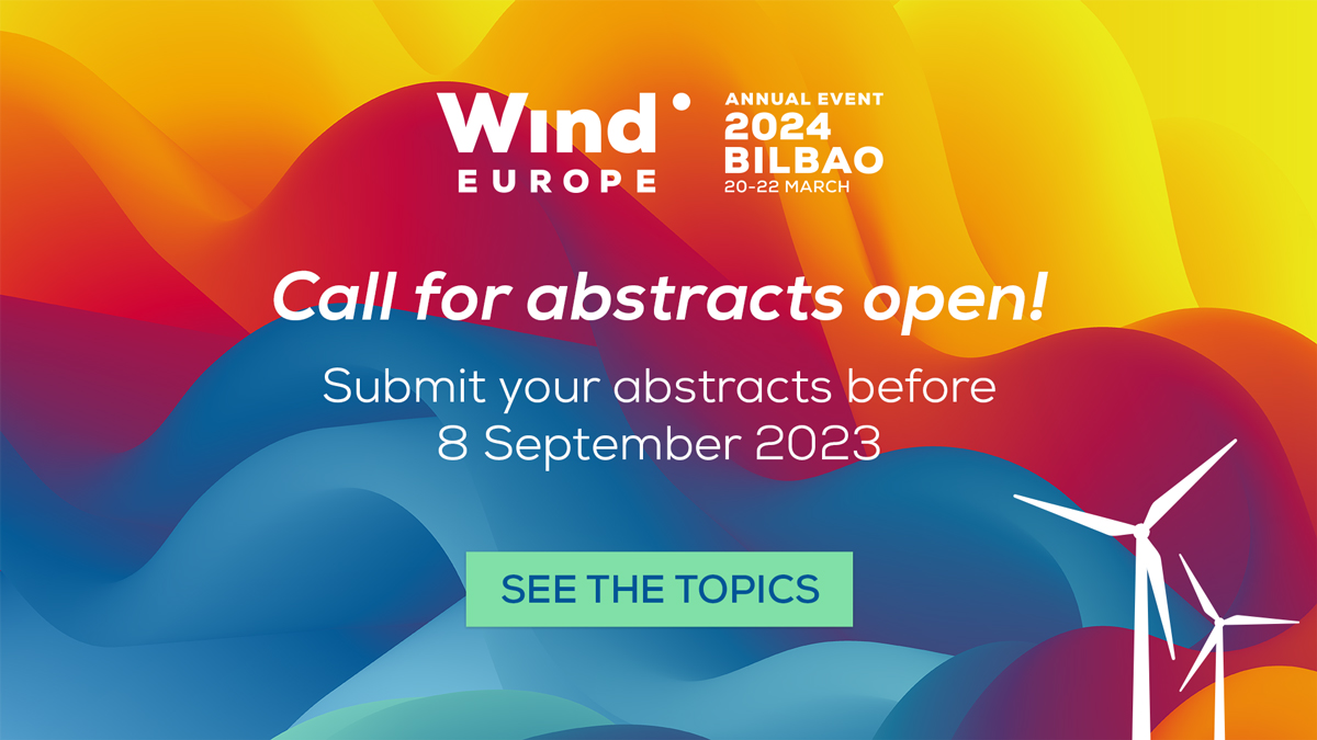 Call for abstracts WindEurope Annual Event 2024