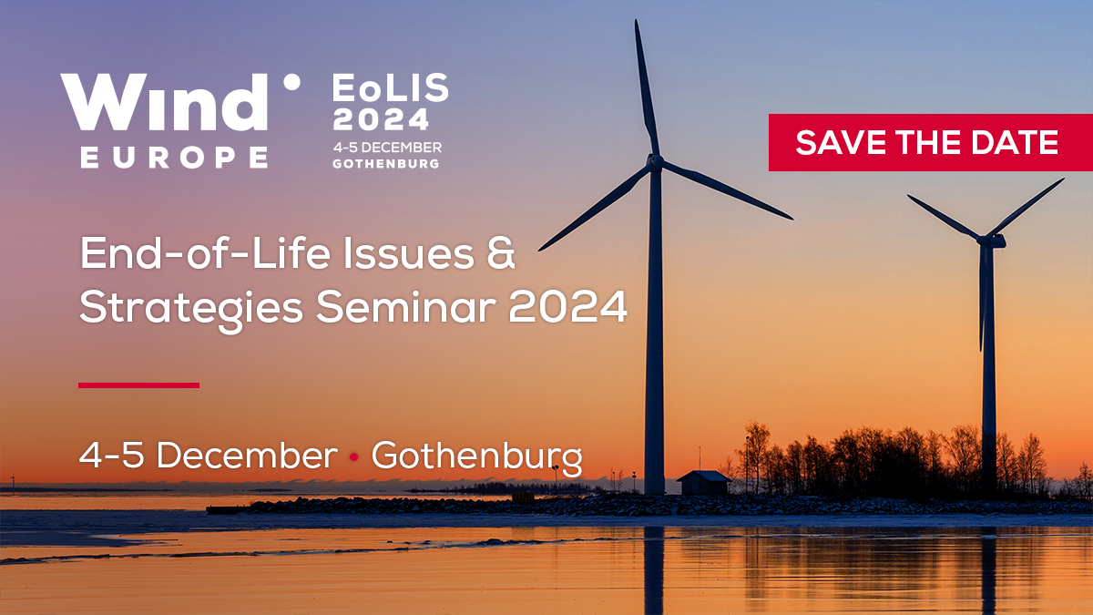 WindEurope End-of-Life Issues & Strategies Seminar 2024