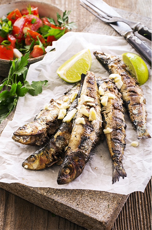 grilled sardines