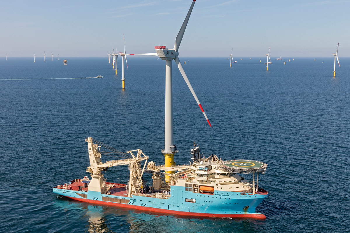 Maersk supply ship offshore wind farm