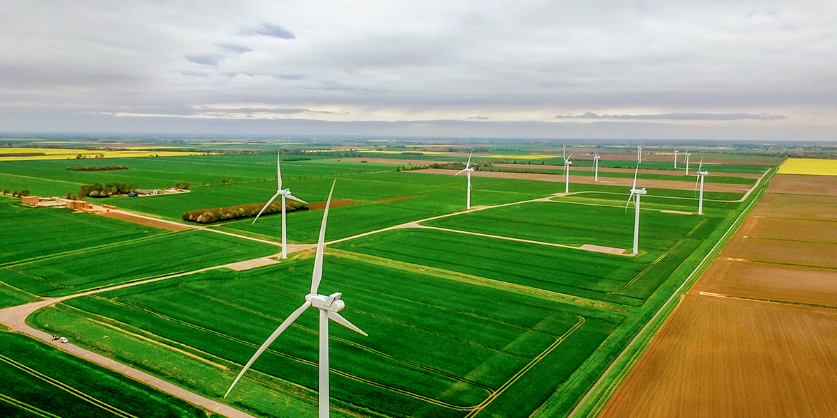 wind farm aerial